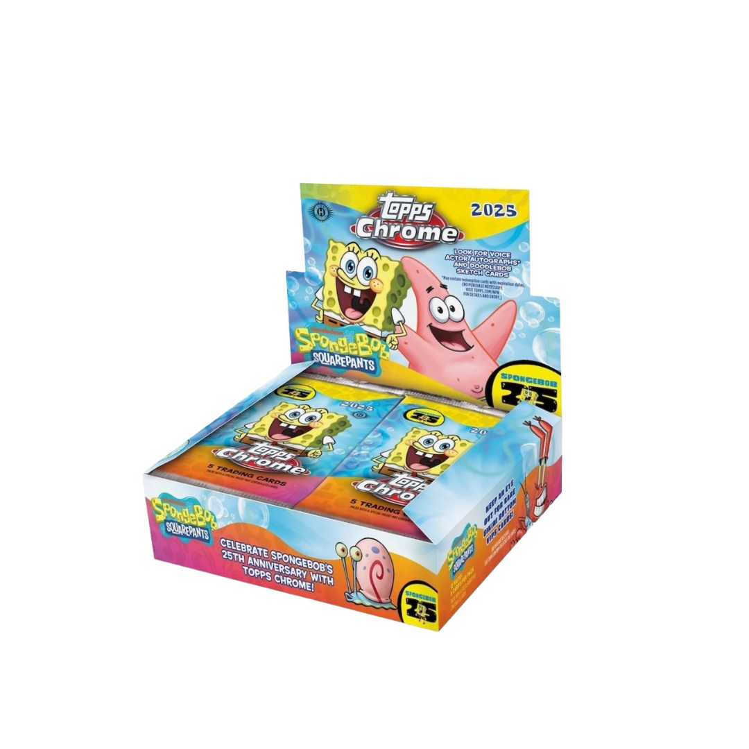 2025 Topps Chrome Spongebob Squarepants 25th Anniversary Hobby Box – BlackTie Breaks
