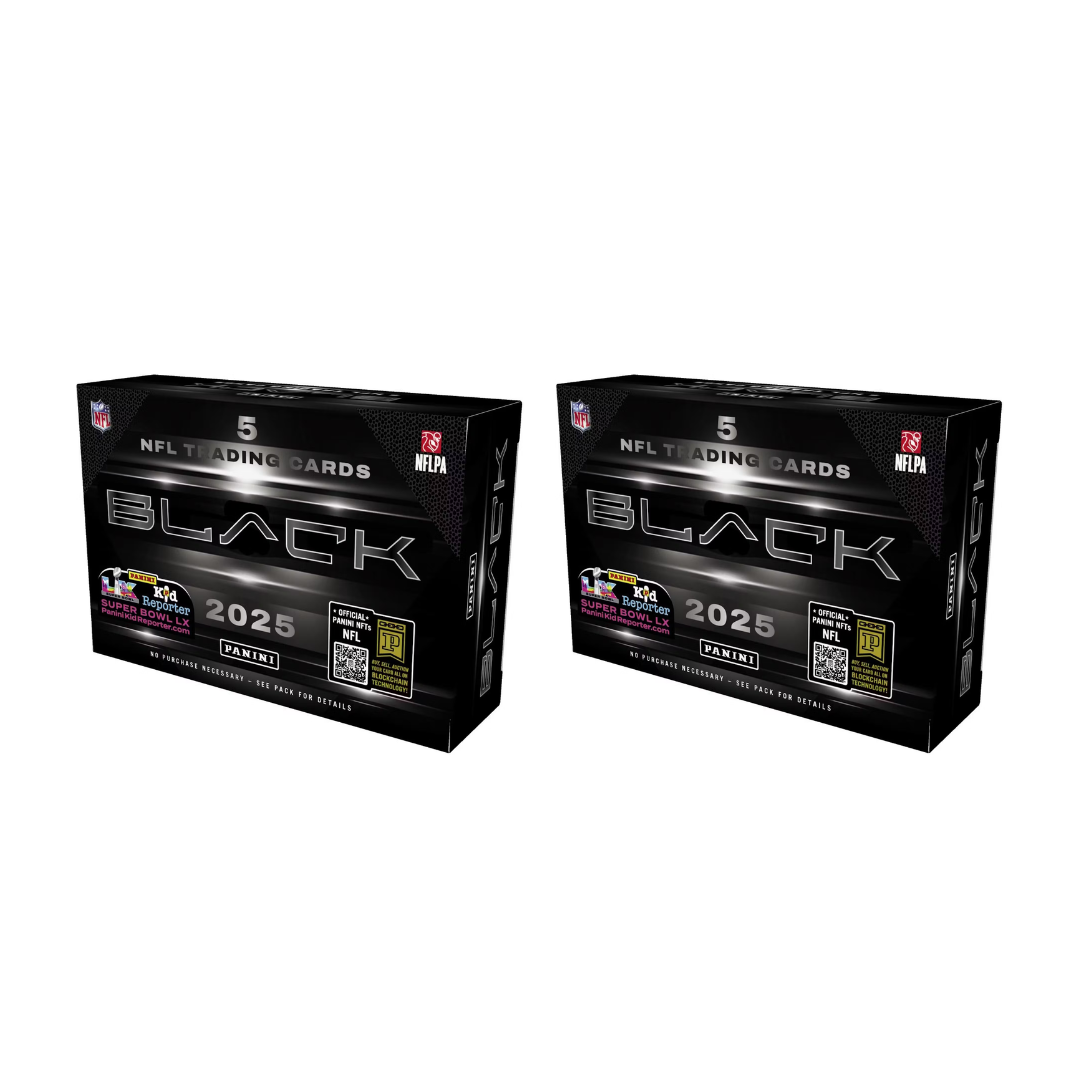 BREAK#213 TUESDAY 2025 Panini Black Football Hobby (x2) Pick Your Team (BP) RIP ON FILL
