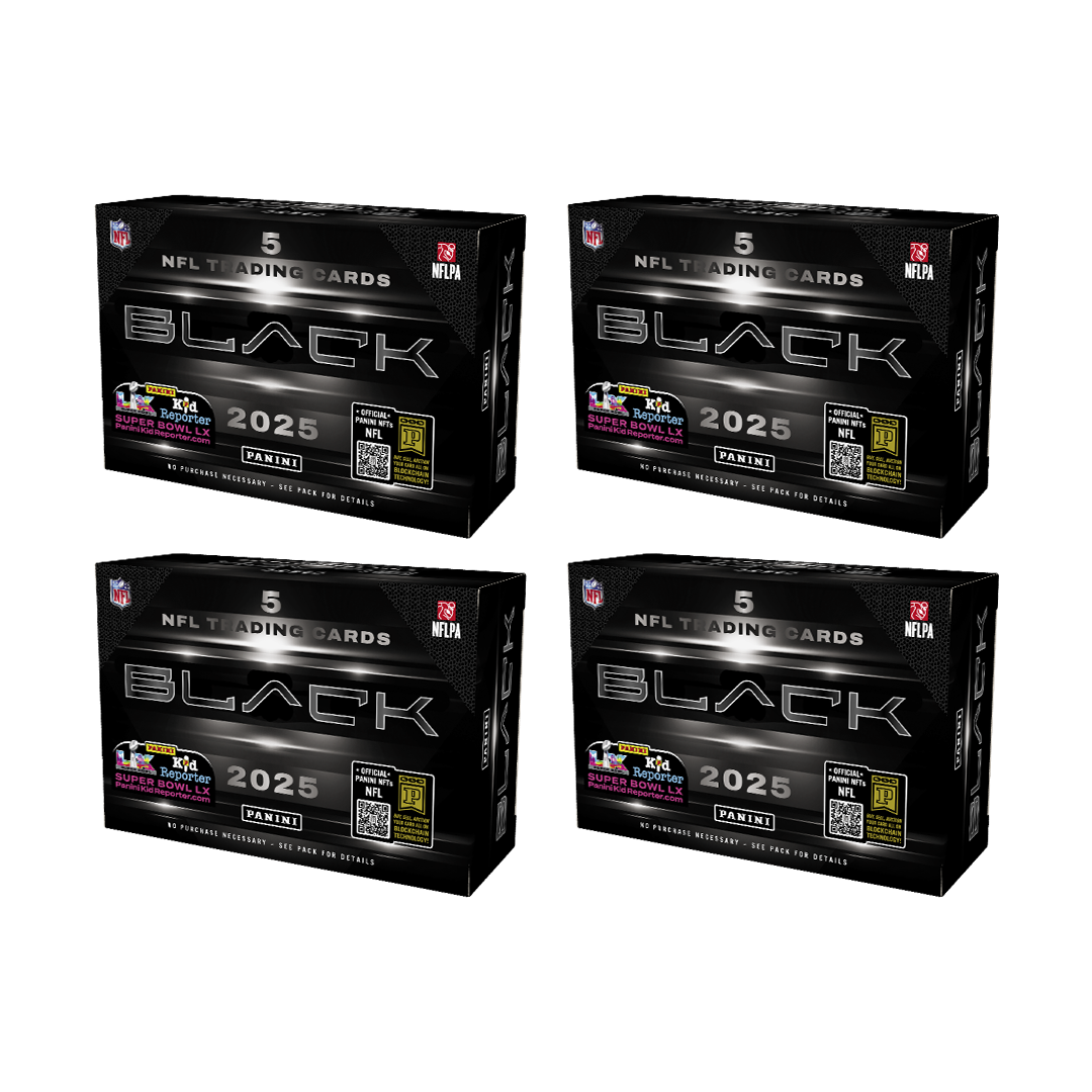 BREAK#336 MONDAY 10/21/25 12:30 AM EST or RIP ON FILL 2025 Panini Black Football Hobby (x4) Pick Your Team (MD)