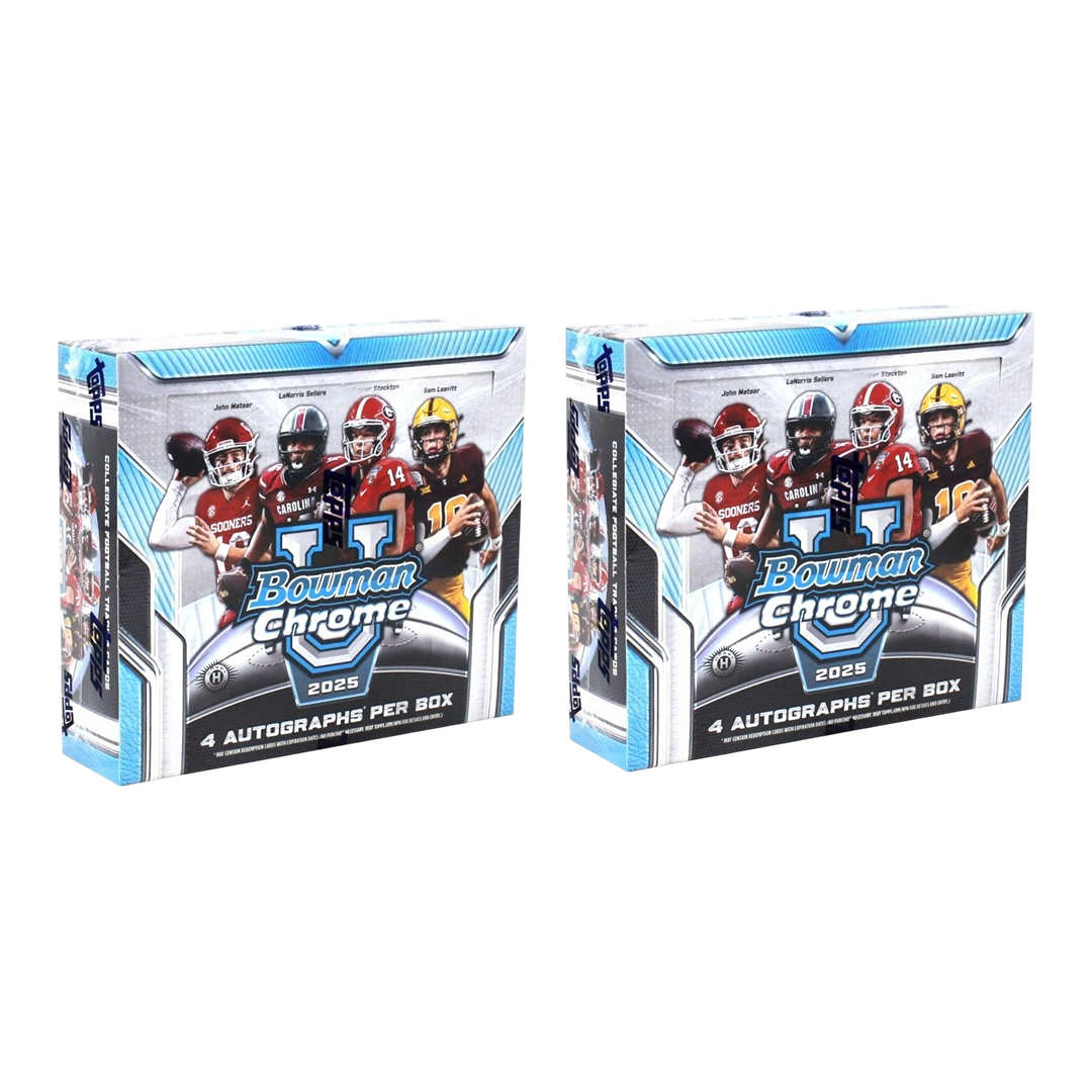 BREAK#561 SATURDAY 2025 Bowman Chrome University Football Jumbo Hobby (x2) Pick Your Team (LT) RIP ON FILL