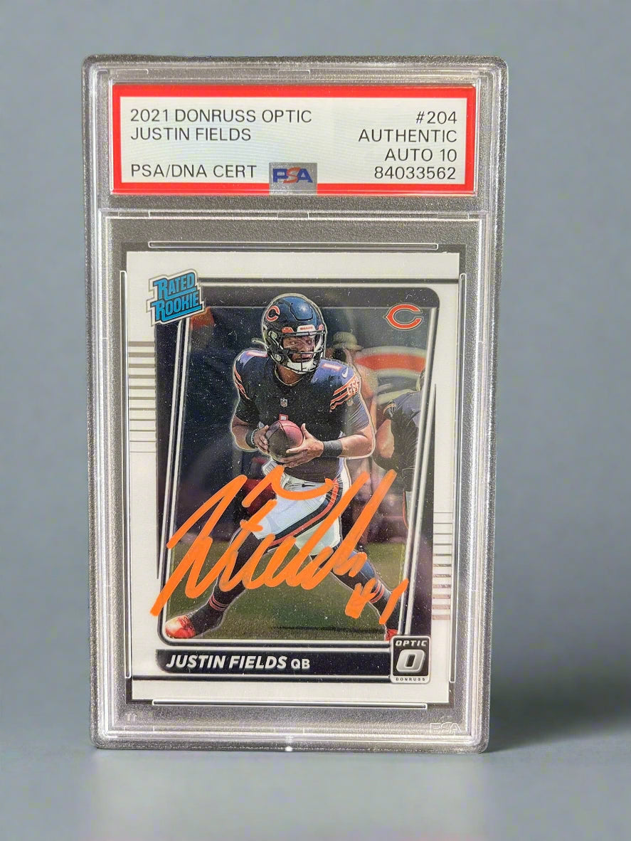 Justin Fields - 2021 Donruss Optic On-Card Autograph