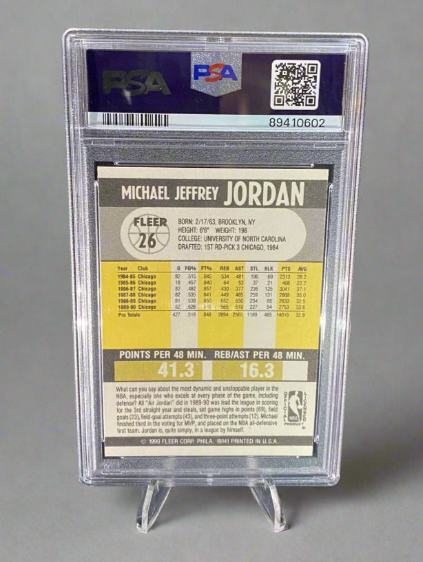 Michael Jordan - 1990 Fleer PSA Graded Trading Card