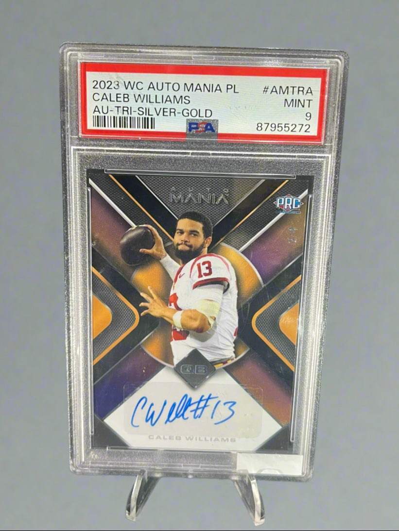 Caleb Williams - 2023 Wild Card Auto Mania PL Auto PSA Graded Trading Card