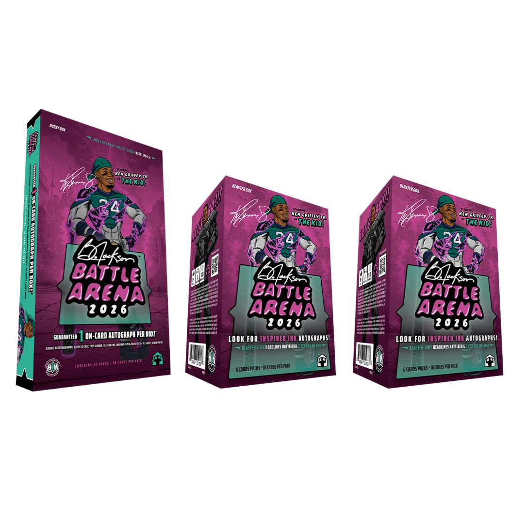 BREAK#011 FRIDAY 2026 Bo Jackson Battle Arena Hobby + Bo Jackson Battle Arena Blaster (x2) Pick Your Team (BSLW) 11/28/25 10:30 AM EST or RIP ON FILL