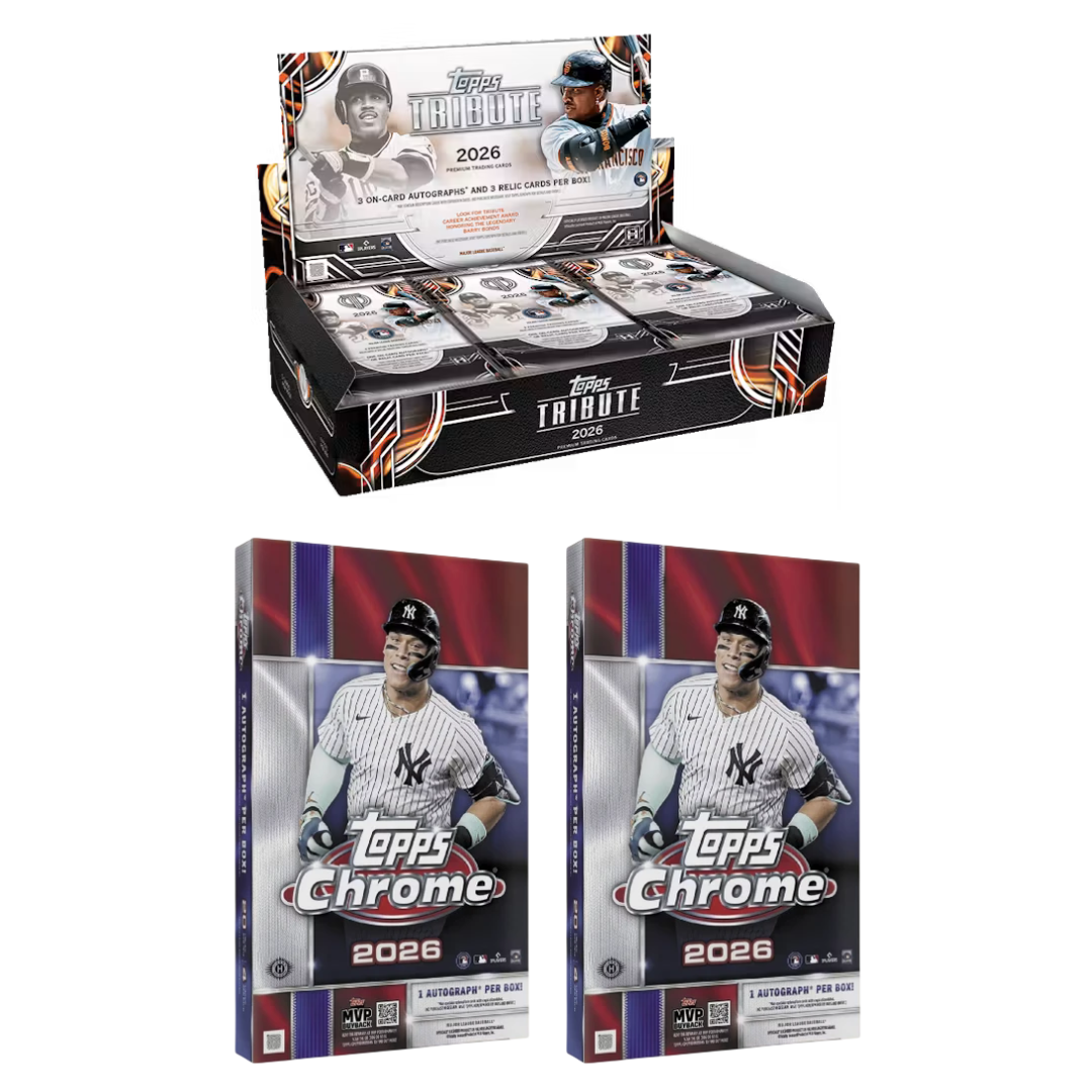 #MLB027 | PYT | 2026 TOPPS TRIBUTE BASEBALL + TOPPS CHROME HOBBY (x2)