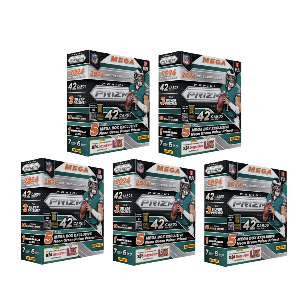 BREAK#171 MONDAY 2024 Panini Prizm Football Mega (x5) Pick Your Team (CT) RIP ON FILL