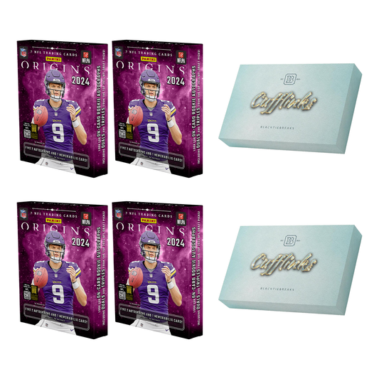 BREAK#196 WEDNESDAY 10:00 PM EST 2024 Panini Origins Football Hobby (x4) + Panini Football Cufflink (x2) Pick Your Team (PYT) Sports Trading Card Break (BPSC)