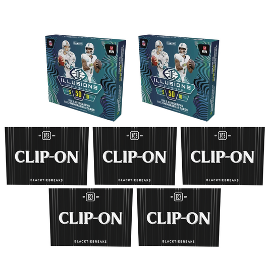 BREAK#080 SATURDAY 2024 Panini Illusions Football Hobby (x2) + Panini Football Clip-On (x3) Pick Your Team (MD) 05/10/25 10:00 AM EST or RIP ON FILL