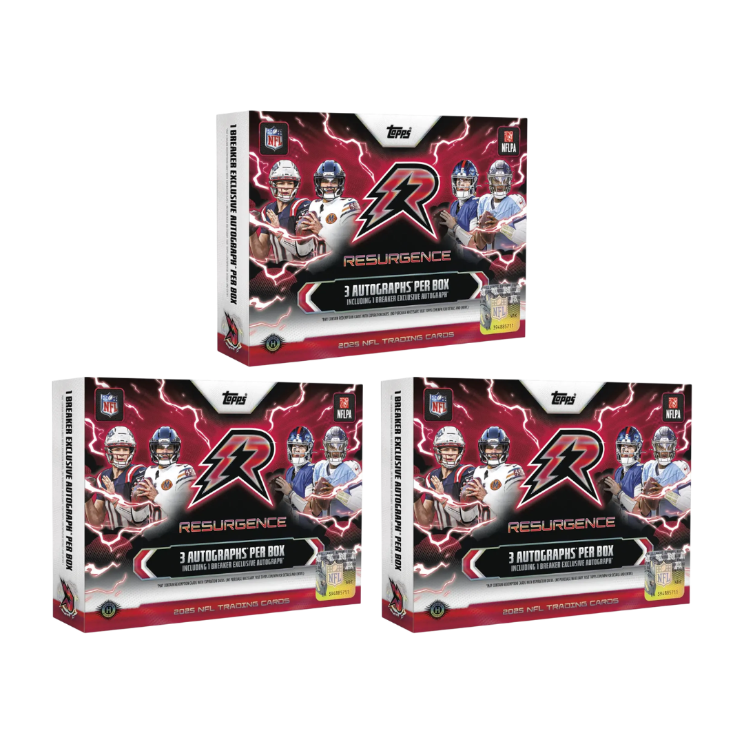 BREAK#081 2025 Topps Resurgence Football Breaker's Delight Half Case (3 Box) Team Break 08/26/26 RIP ON FILL