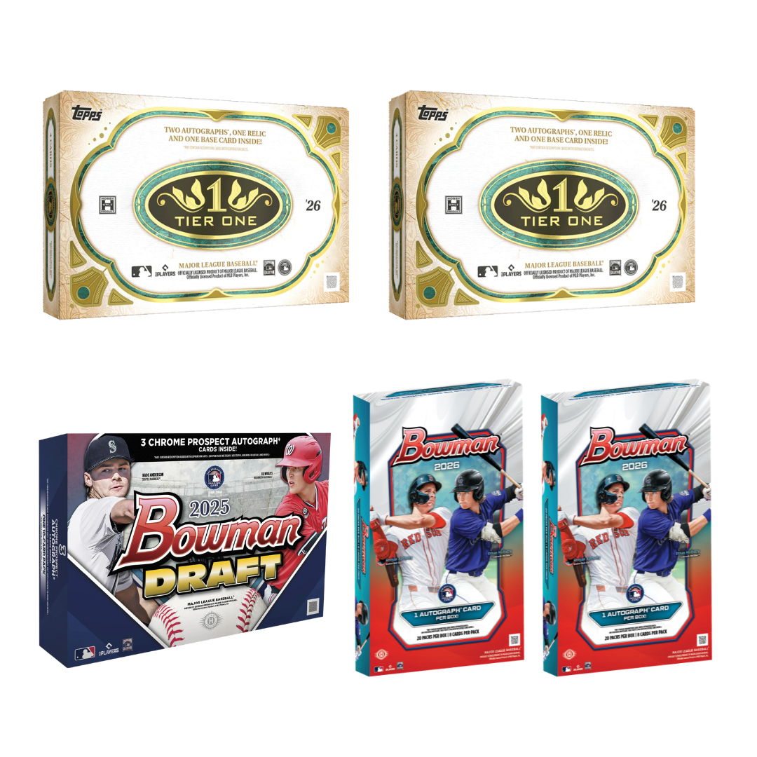 #MLB082 | PYT | 2026 TOPPS TIER ONE BASEBALL (x2) + 2026 BOWMAN HOBBY (x2) + 2025 BOWMAN DRAFT DELIGHT