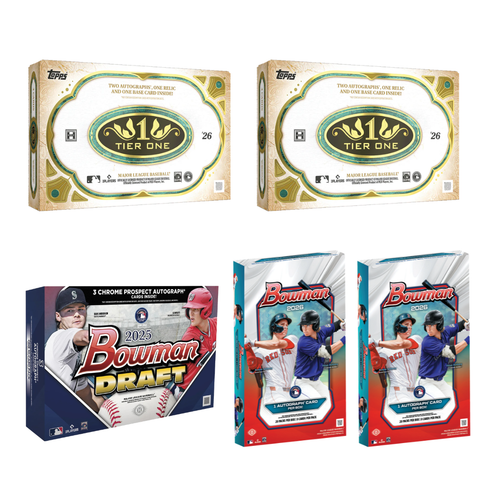 #MLB082 | PYT | 2026 TOPPS TIER ONE BASEBALL (x2) + 2026 BOWMAN HOBBY (x2) + 2025 BOWMAN DRAFT DELIGHT