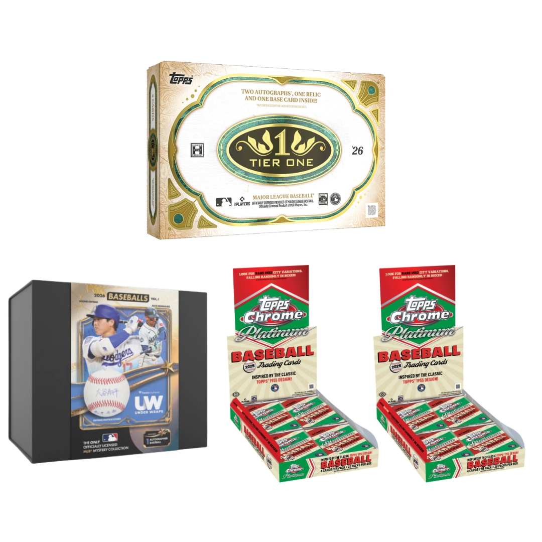 #MLB086 | PYT | 2026 TOPPS TIER ONE BASEBALL + 2026 UNDER WRAPS MLB BASEBALL + 2025 TOPPS CHROME PLATINUM (x2)
