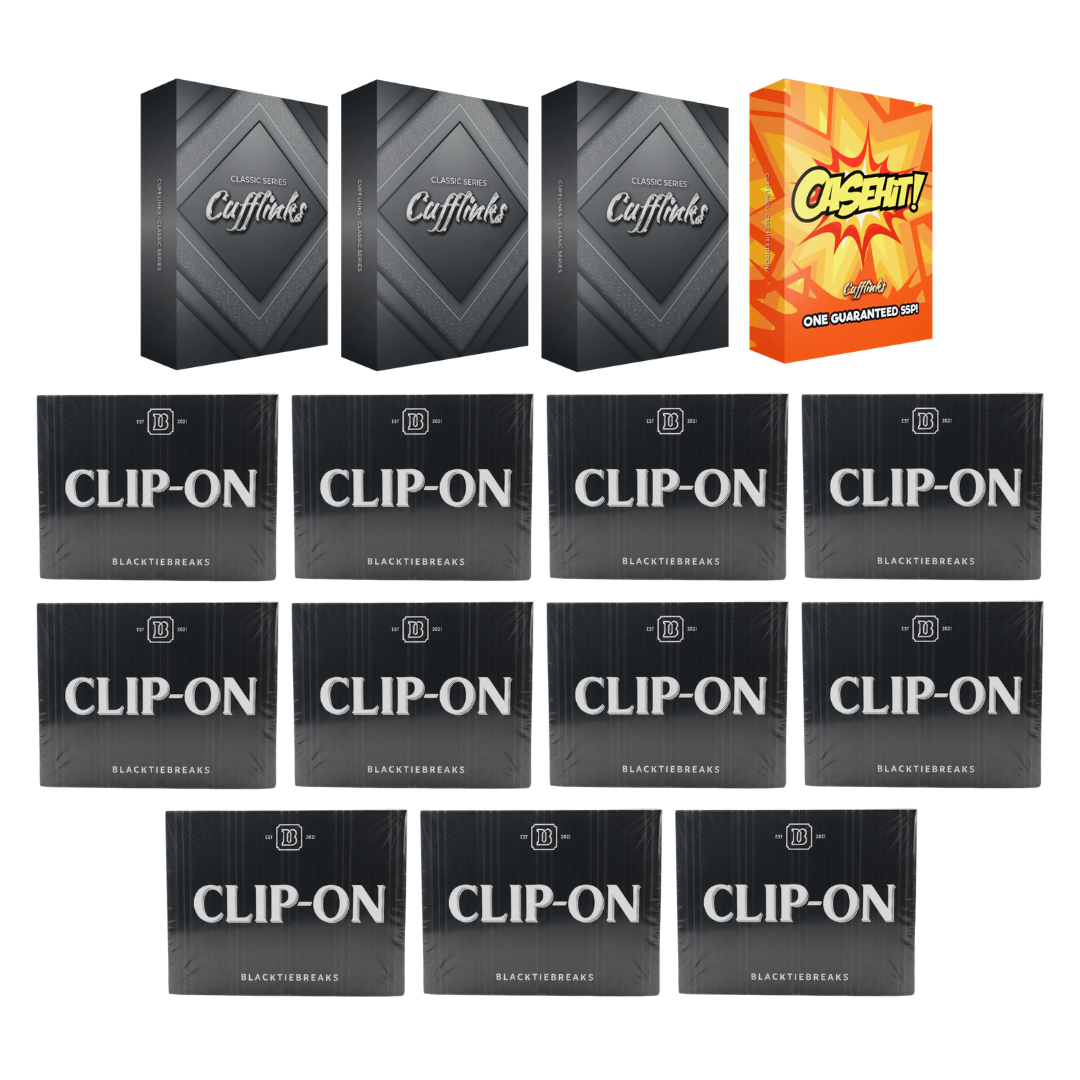 BREAK#089 BlackTie Multi-Sport Clip-On (x11) + BlackTie Multi-Sport Classic Cufflink (x3) + BlackTie Case Hit Edition Cufflink Team Break 09/02/26 RIP ON FILL