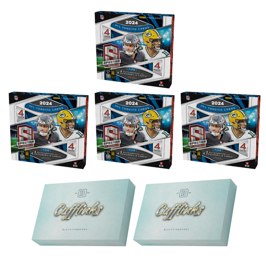 BREAK#093 SATURDAY 2024 Panini Spectra Football Hobby Half Case (4 Box) + Panini Football Cufflink (x2) Pick Your Team (ACBS) 05/10/25 11:00 PM EST or RIP ON FILL