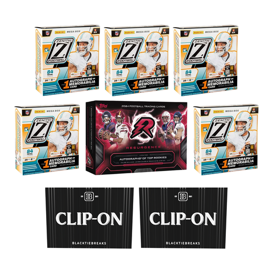 BREAK#116 MONDAY 2024 Topps Resurgence Football Breaker's Delight + Panini Zenith Football Mega (x5) +  Panini Football Clip-On (x2) Pick Your Team (MD) 05/12/25 10:00 AM EST or RIP ON FILL