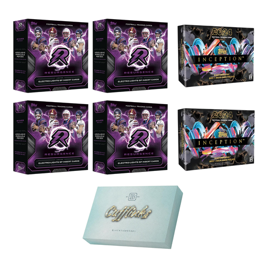 BREAK#118 MONDAY 2024 Topps Inception Football Hobby (x2) + Topps Resurgence Football Mega (x4) + Panini Football Cufflink Pick Your Team (MD) 05/12/25 12:00 PM EST or RIP ON FILL
