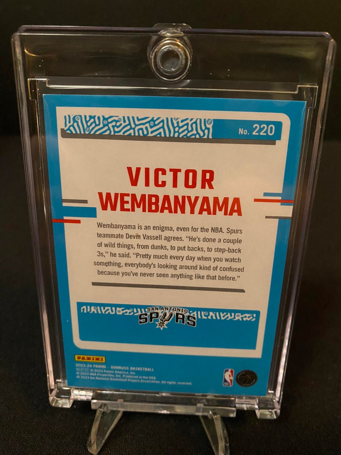 Victor Wembanyama 2023-24 Donruss #220 Teal Laser Holo /20