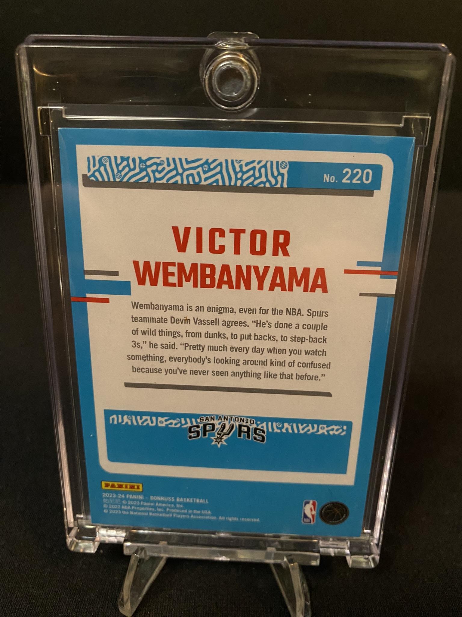 Victor Wembanyama 2023-24 Donruss #220 Teal Laser Holo /20