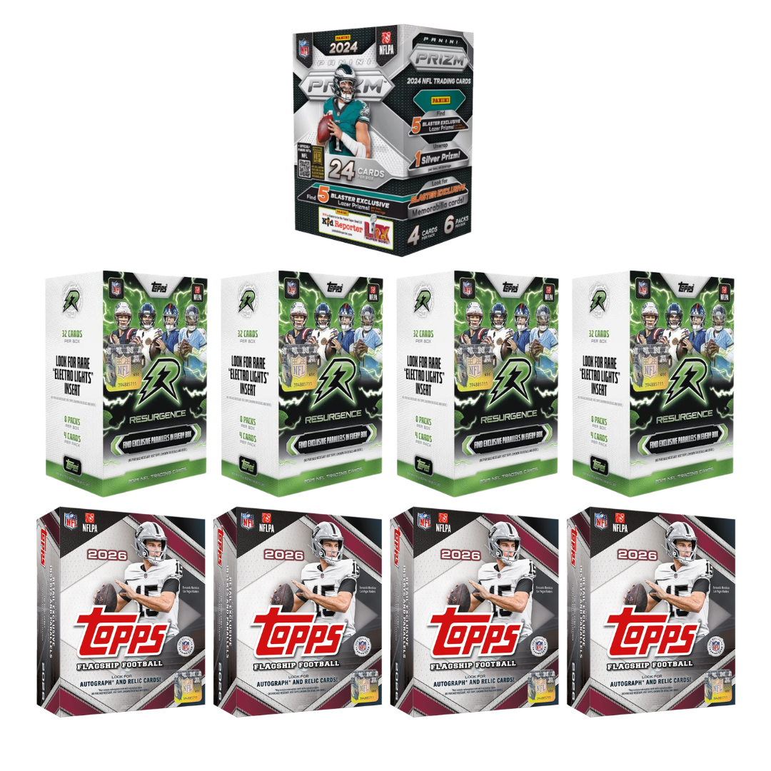 BREAK#133 2026 Topps Football Mega (x4) + 2025 Topps Resurgence Blaster (x4) + 2024 Panini Prizm Football Blaster Team Break 09/07/26 08:00 AM EST