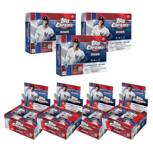 #MLB133 | PYT | 2026 TOPPS CHROME BASEBALL JUMBO HALF CASE (4 BOXES) + DELIGHT HALF CASE (3 BOXES)