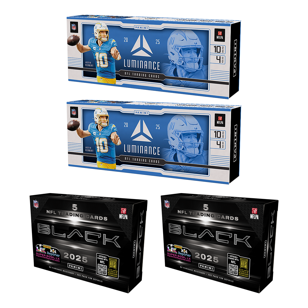 BREAK#231 WEDNESDAY 2025 Panini Black Football Hobby (x2) + Panini Luminance Football Hobby (x2) Pick Your Team (SMBP) 10/15/25 09:00 PM EST or RIP ON FILL
