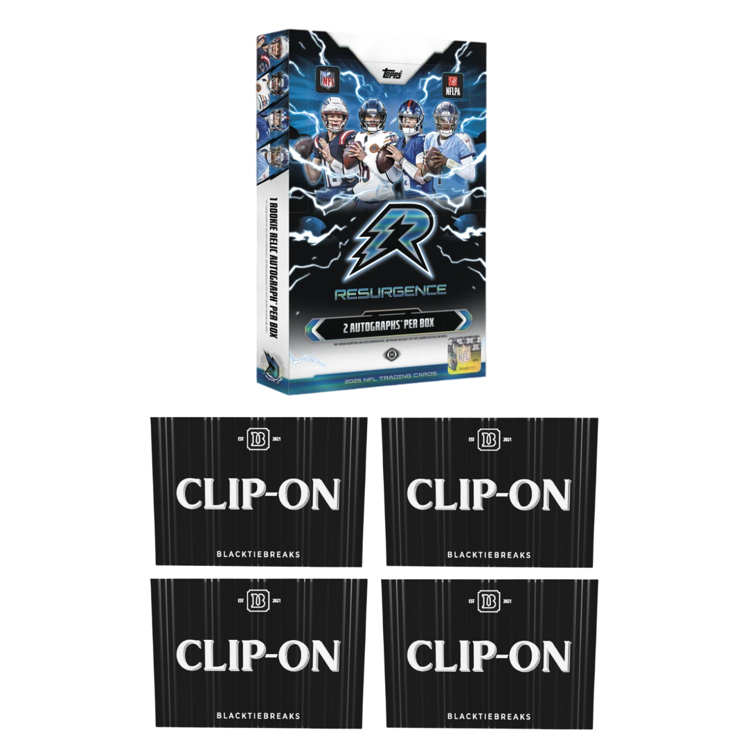 BREAK#148 2025 Topps Resurgence Football Hobby + BlackTie Multi-Sport Clip-On (x4) Team Break 09/13/26 10:00 AM EST