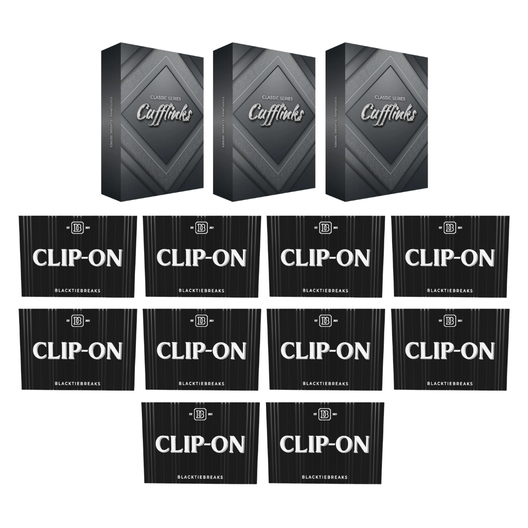 BREAK#147 BlackTie Multi-Sport Clip-On (x10) + BlackTie Multi-Sport Classic Cufflink (x3) Team Break 09/11/26 RIP ON FILL