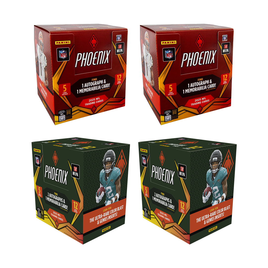 BREAK#182 MONDAY 12/09/25 12:00 AM EST or RIP ON FILL 2025 Panini Phoenix Football Hobby (x2) + Panini Phoenix Football Preferred Hobby (x2) Pick Your Team (MDLT)