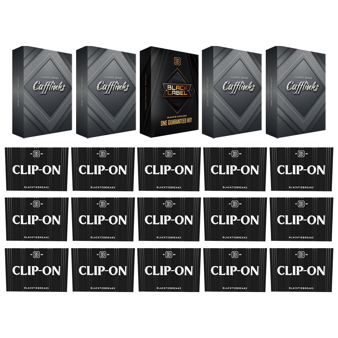 BREAK#20 BlackTie Multi-Sport Clip-On (x15) + BlackTie Multi-Sport Classic Cufflink (x4) + BlackTie Black Label Edition Cufflink Pick Your Team 08/08/26 RIP ON FILL