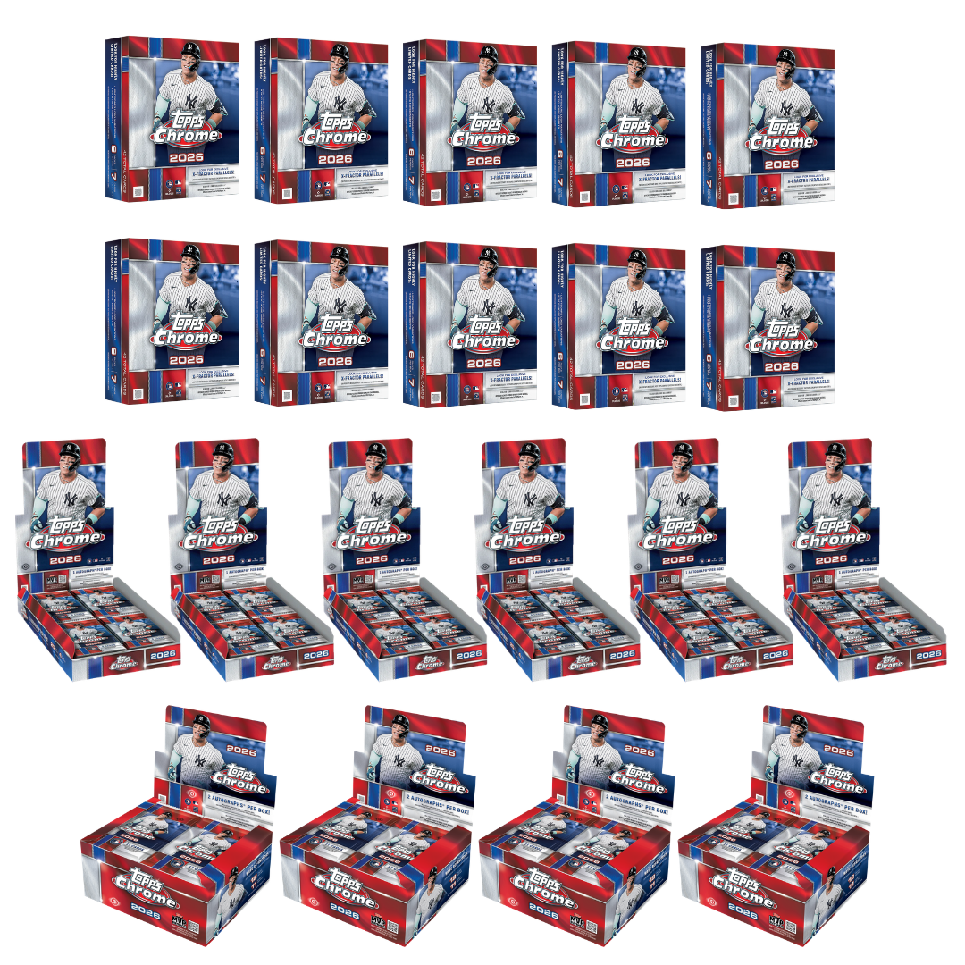 #MLB175 | PYT | 2026 TOPPS CHROME BASEBALL HOBBY HALF CASE (6 Box) + MEGA HALF CASE (10 Box) + JUMBO HALF CASE (4 Box)