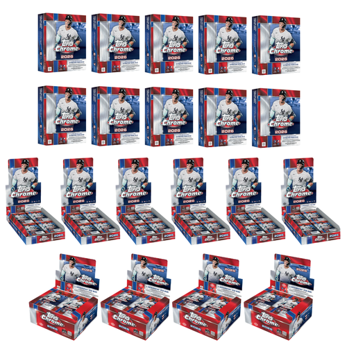 #MLB175 | PYT | 2026 TOPPS CHROME BASEBALL HOBBY HALF CASE (6 Box) + MEGA HALF CASE (10 Box) + JUMBO HALF CASE (4 Box)
