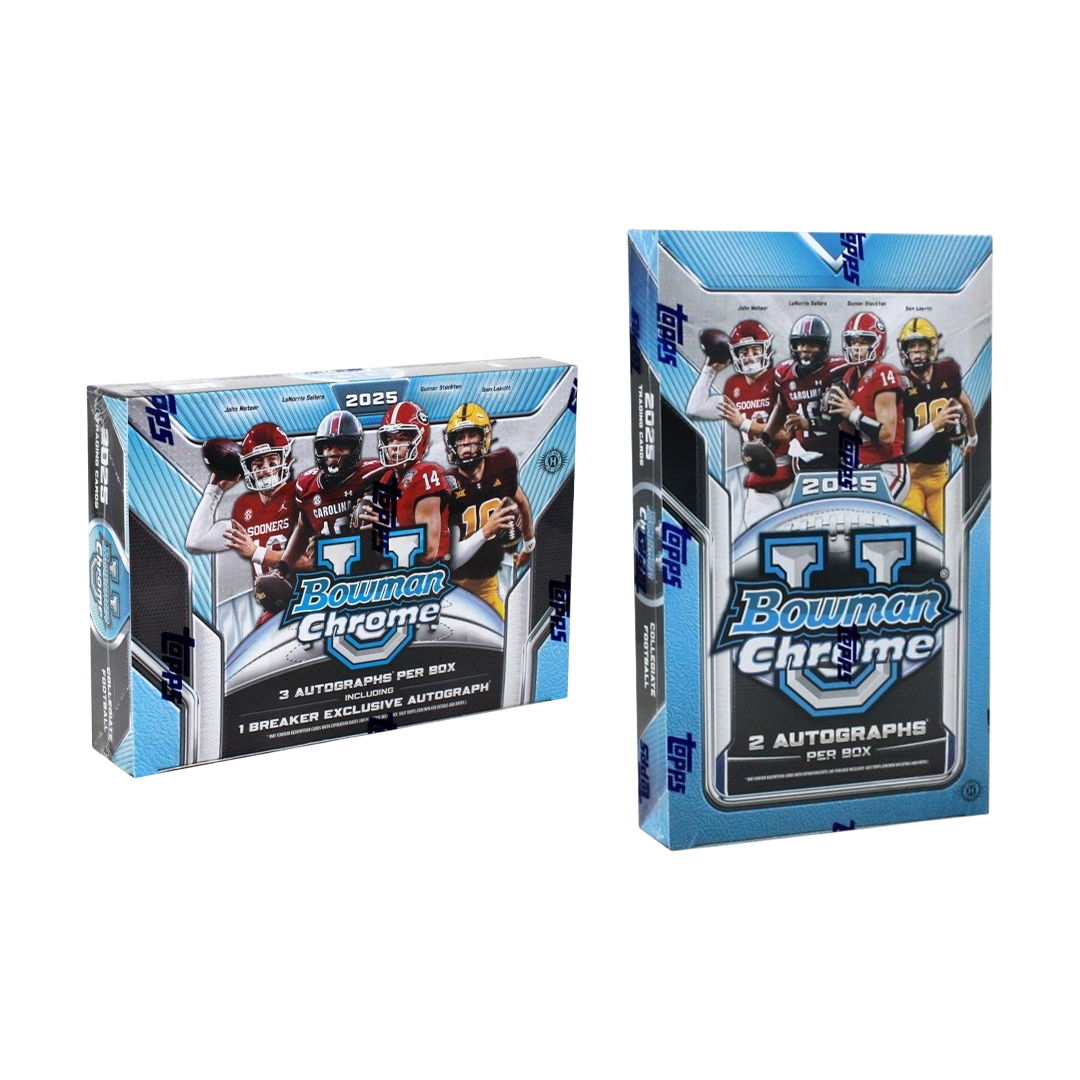 BANGER#187 TUESDAY 2025 Bowman Chrome University Football Hobby + Breaker's Delight Pick Your Team (LT) RIP ON FILL