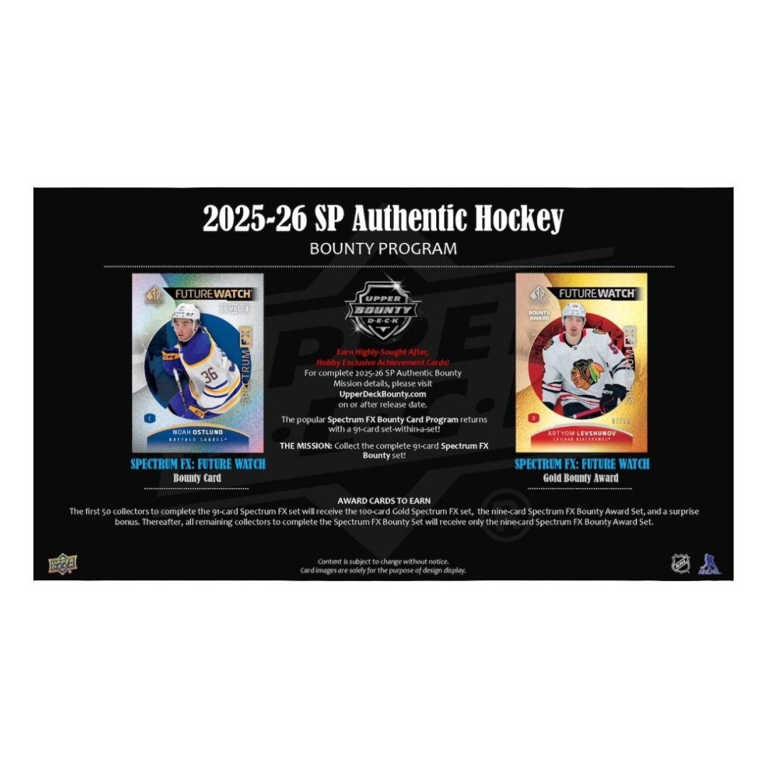 2025-26 Upper Deck SP Authentic Hockey Hobby Box