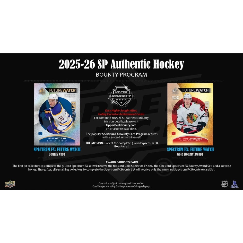 2025-26 Upper Deck SP Authentic Hockey Hobby Box