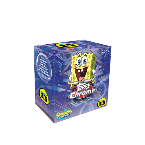 2025 Topps Chrome Spongebob Sapphire Edition Hobby Trading Cards