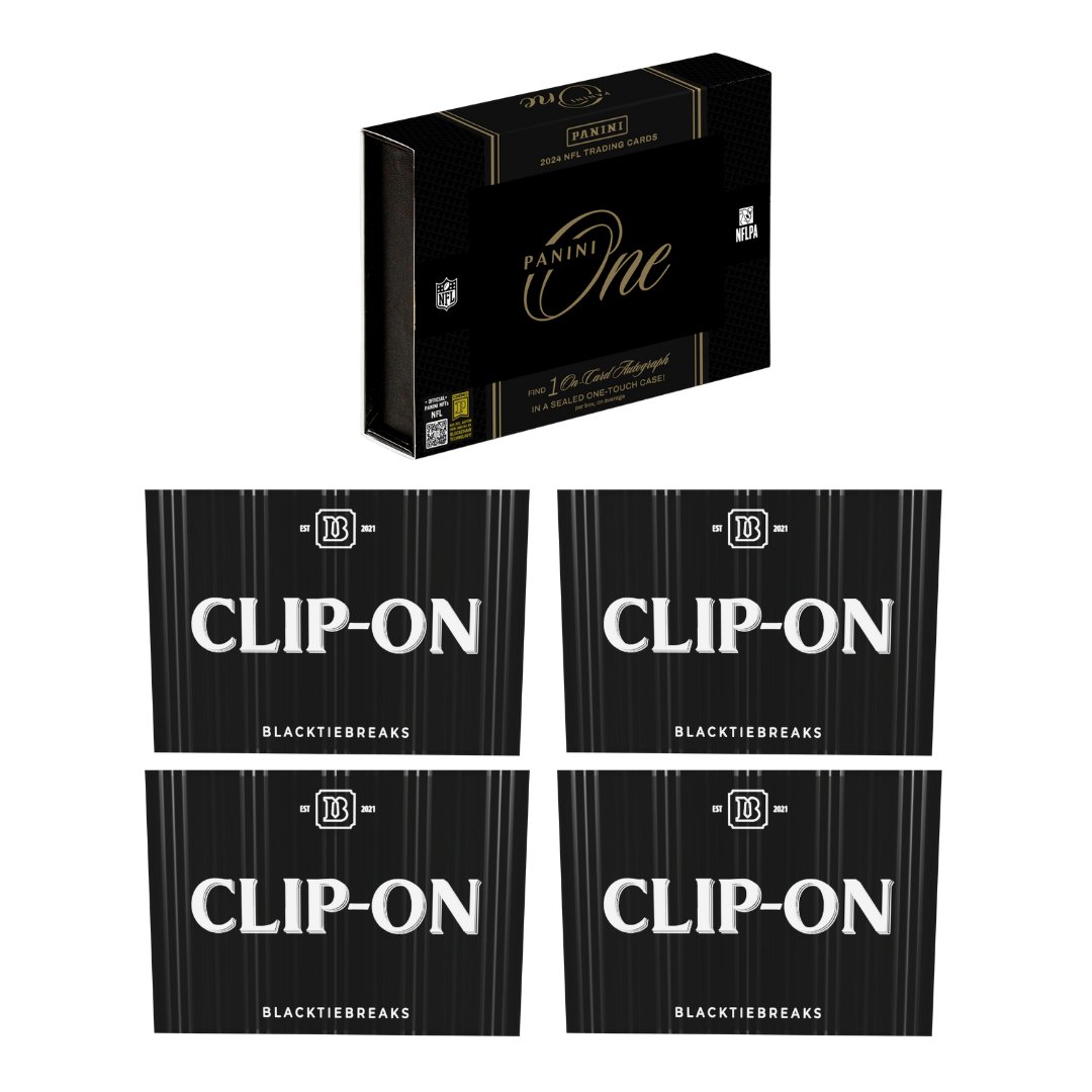 BREAK#208 TUESDAY 2024 Panini One Football Hobby + BlackTie Football Clip-On (x4) Pick Your Team (BP) RIP ON FILL