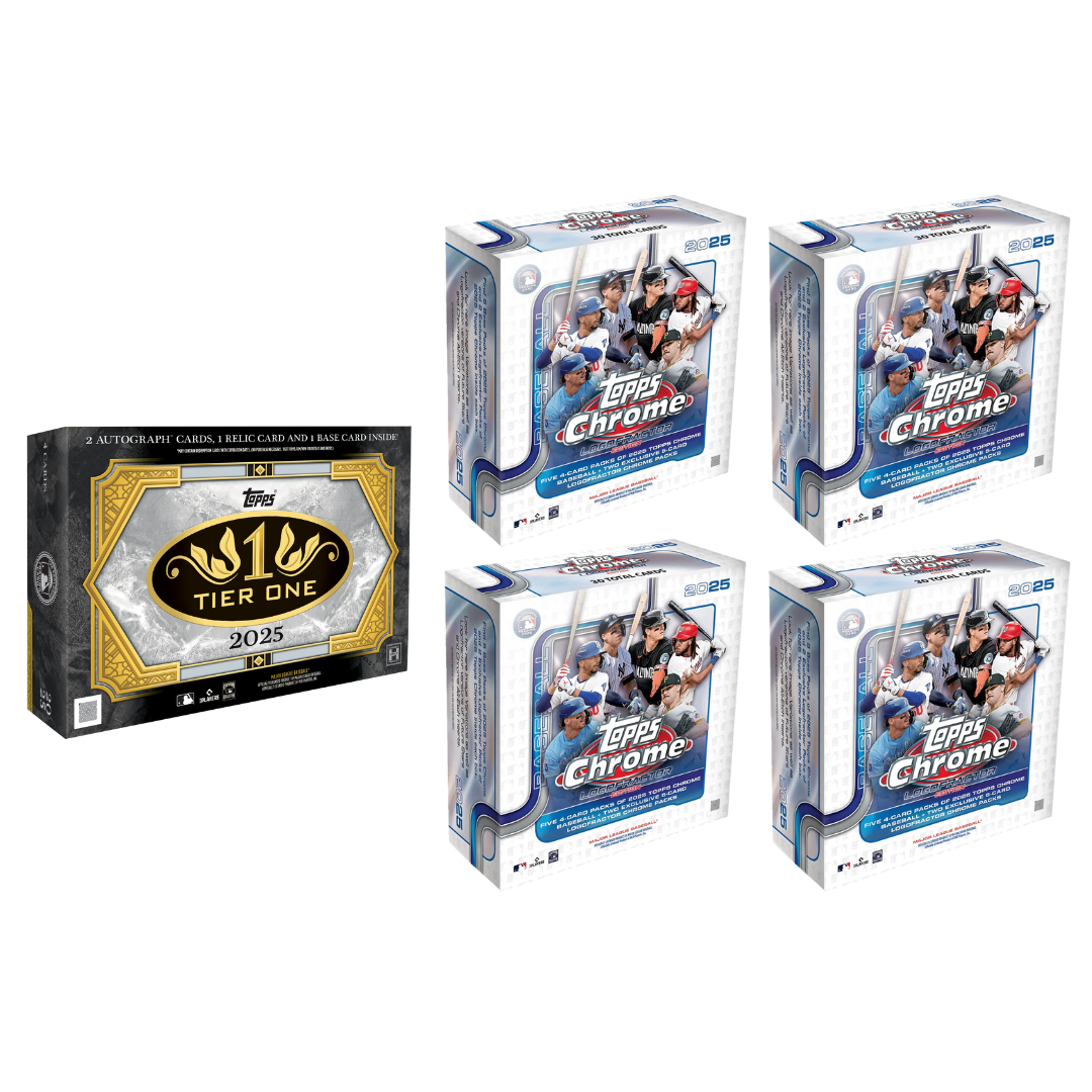BREAK#210 TUESDAY 2025 Topps Tier One Baseball Hobby + Topps Chrome LogoFractor Baseball Hobby (x4) Pick Your Team (BP) RIP ON FILL