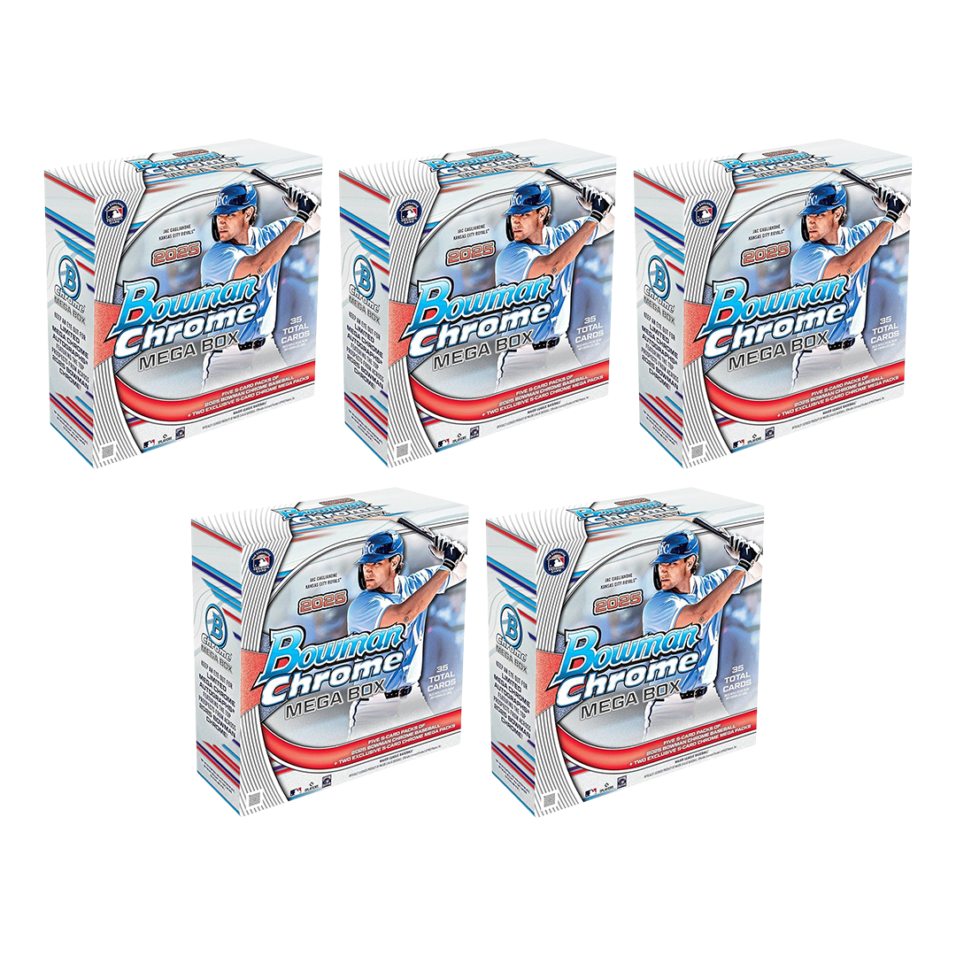 BREAK#226 WEDNESDAY 2025 Bowman Chrome Baseball Mega (x5) Pick Your Team (BPLW) RIP ON FILL