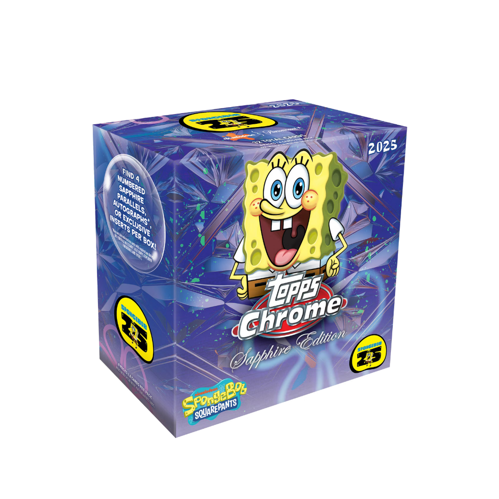 BREAK#861 TUESDAY 2025 Topps Chrome Spongebob 25th Anniversary Sapphire Edition Hobby Pick Your Team (MD) RIP ON FILL