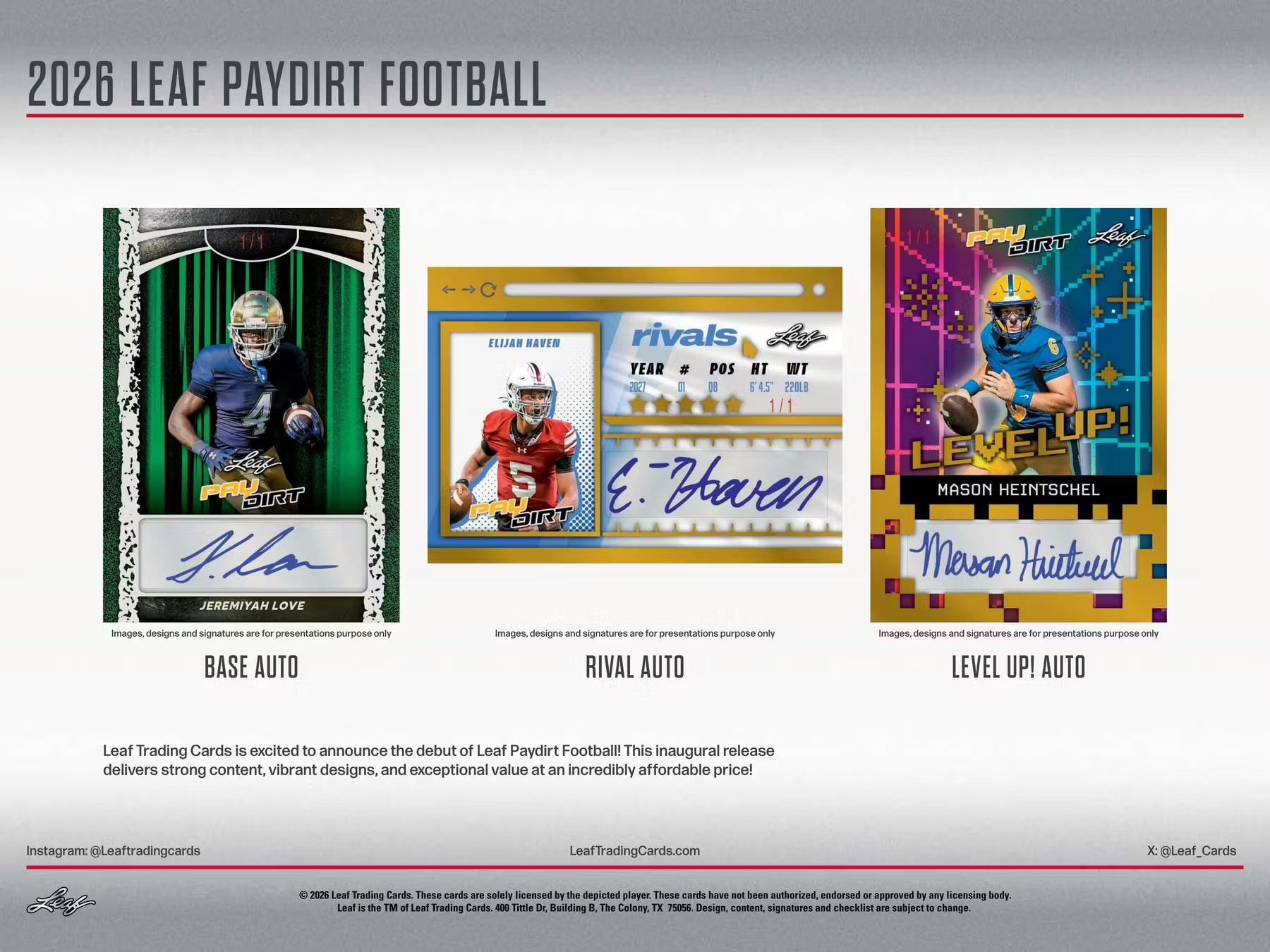 2026 Leaf Pay Dirt Hobby Trading Cards