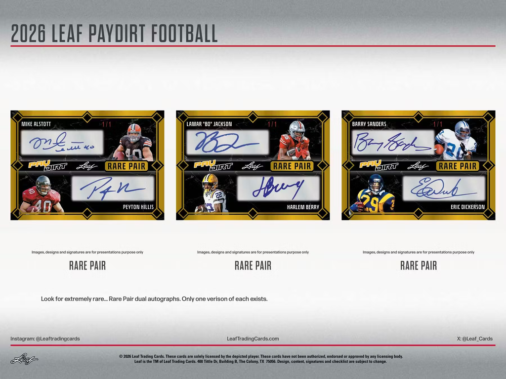 2026 Leaf Pay Dirt Hobby Trading Cards