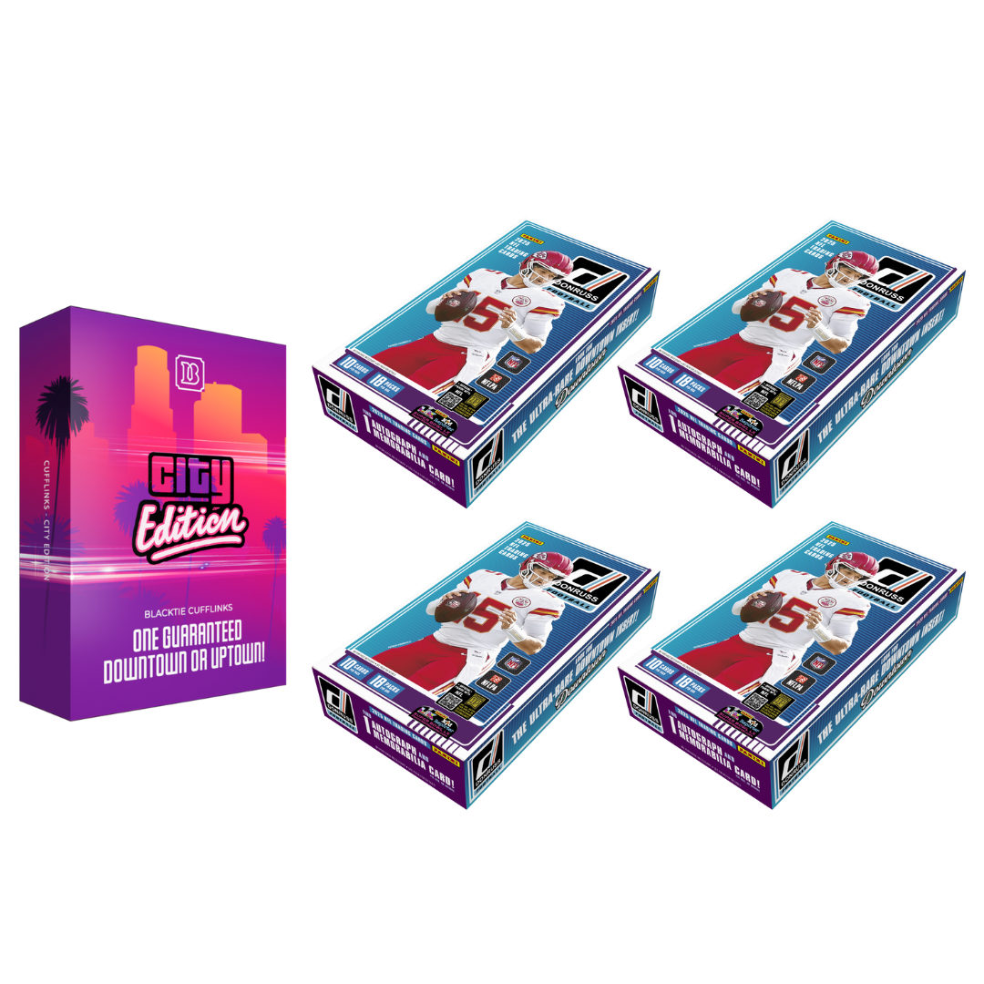 BREAK#271 FRIDAY 10/17/25 09:00 PM EST or RIP ON FILL 2025 Panini Donruss Football Hobby (x4) + BlackTie "City Edition" Football Cufflink Pick Your Team (BPBS)