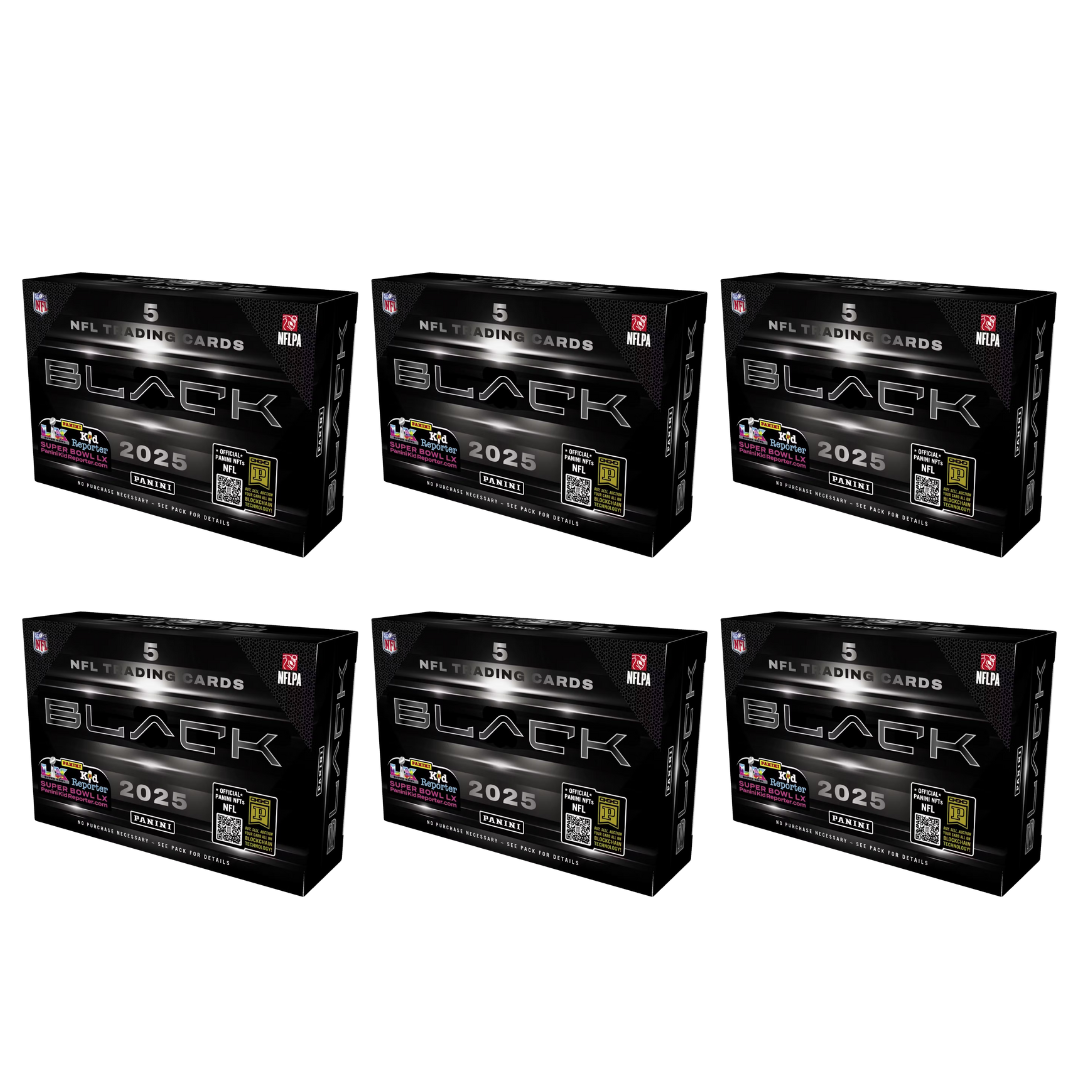 BREAK#273 FRIDAY 10/17/25 10:30 PM EST or RIP ON FILL 2025 Panini Black Football Hobby Half Case (6 Box) Pick Your Team (BPBS)
