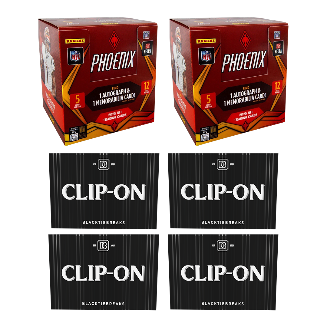 BREAK#674 THURSDAY 01/08/26 07:30 AM EST or RIP ON FILL 2025 Panini Phoenix Football Preferred Hobby (x2) + BlackTie Football Clip-on (x4) Pick Your Team (BS)
