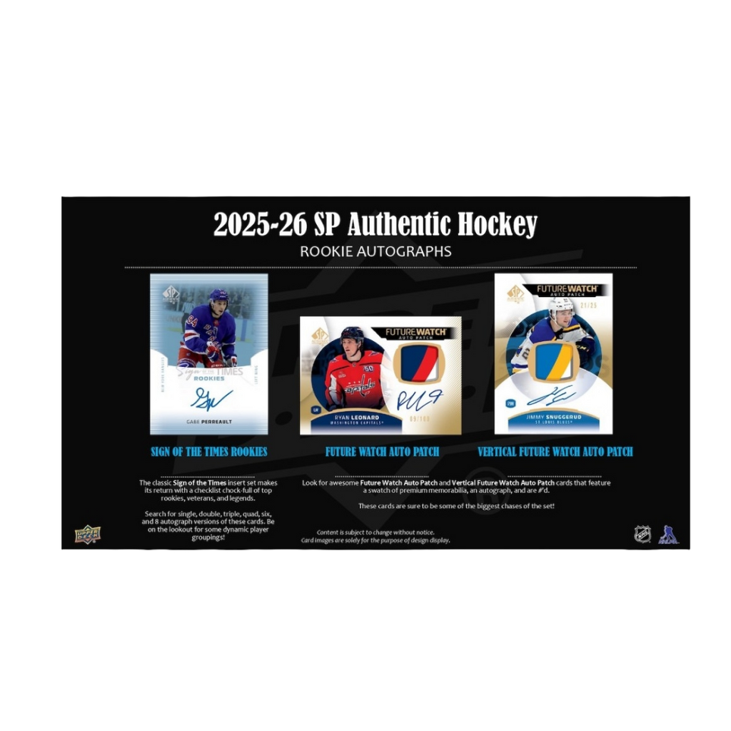 2025-26 Upper Deck SP Authentic Hockey Hobby Box