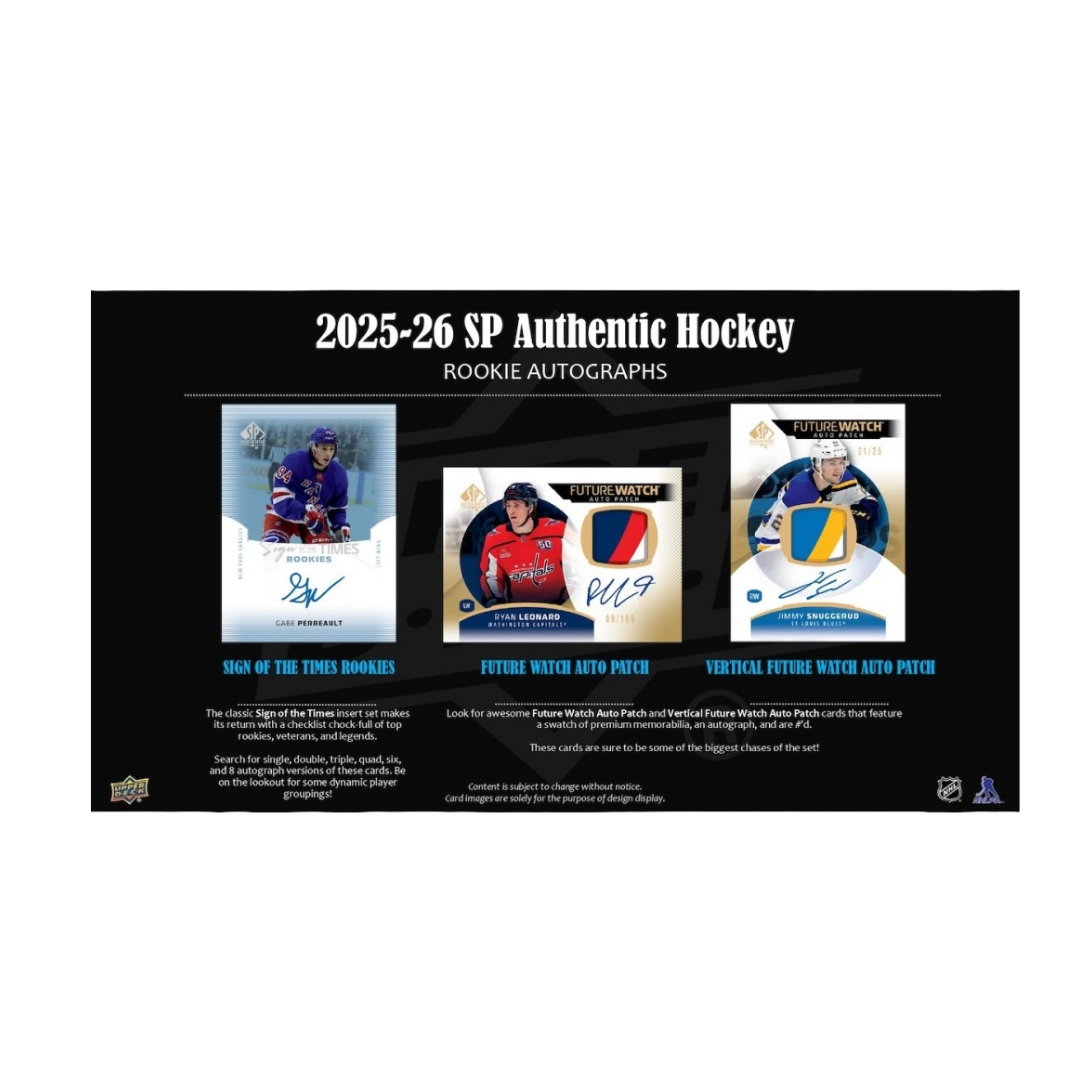 2025-26 Upper Deck SP Authentic Hockey Hobby Box