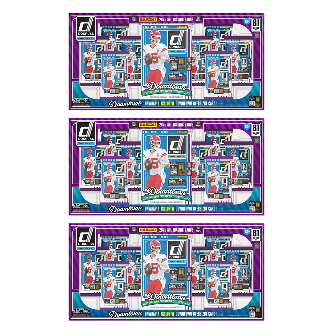 BREAK#340 TUESDAY 2025 Panini Donruss Football Oversized Downtown Bundle (x3) Pick Your Team (LT) RIP ON FILL