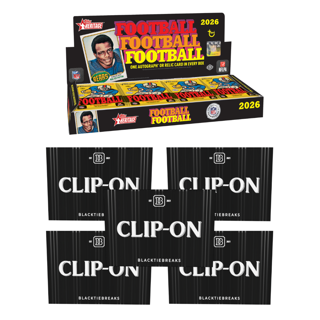 BREAK#353 2026 Topps Heritage Football Hobby + BlackTie Multi-Sport Clip-On (x5) Team Break 10/25/26 03:30 PM EST
