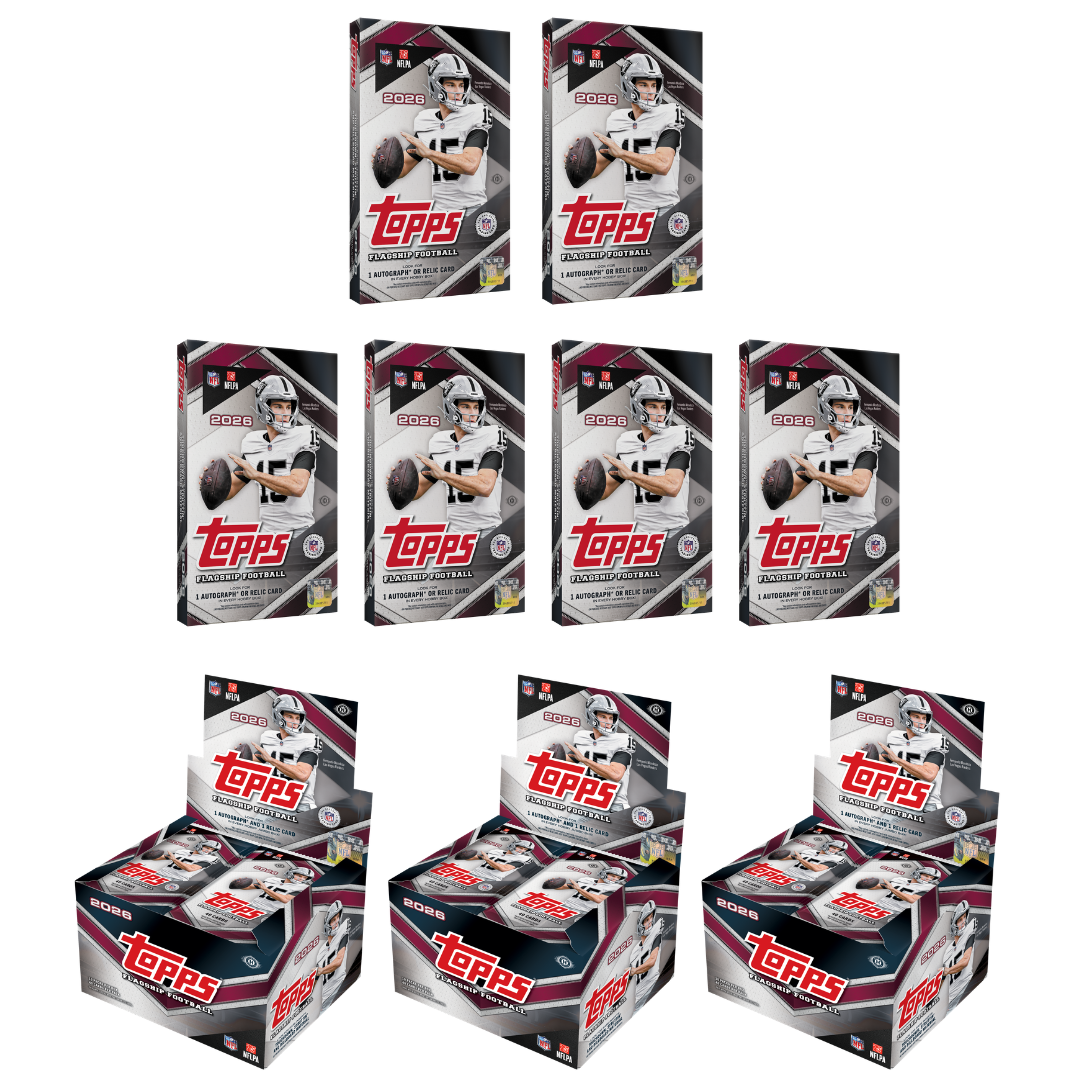 BREAK#36B **NEW RELEASE** 2026 Topps Football Hobby Half Case (6 Box) + Topps Football Jumbo Half Case (3 Box)  Team Break 08/21/26 RIP ON FILL
