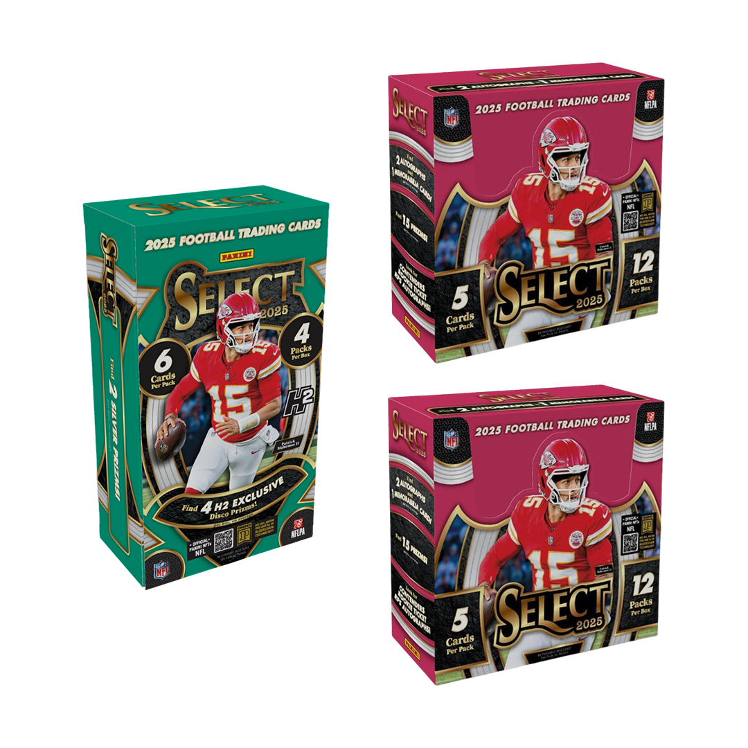 BREAK#388 MONDAY  2025 Panini Select Football Hobby (x2) + Panini Select Football H2 Hybrid Hobby Pick Your Team (BP) 03/09/26 10:30 PM EST or RIP ON FILL